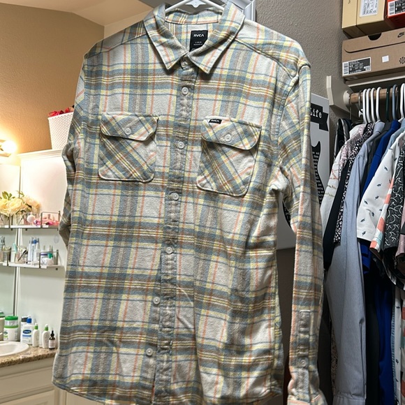 Mens RVCA Flannel - Picture 1 of 3